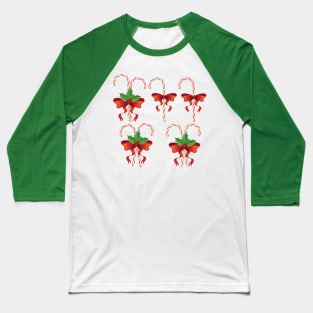 Candy Canes with Bow Baseball T-Shirt